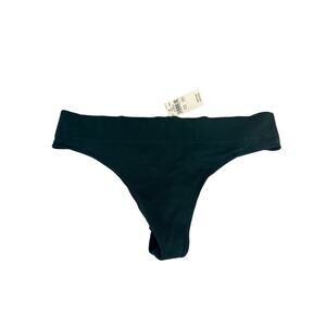 Aerie Ribbed Green Thong Underwear Medium